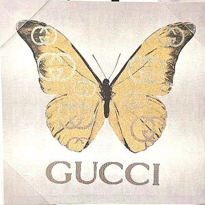 At Home Gucci Butterfly Canvas Wall  Decor